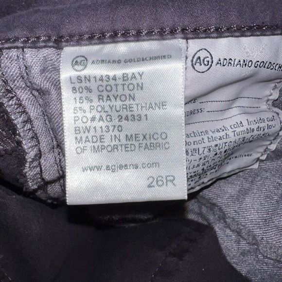 AG Adriano Goldschmied The Prima Mid‎ Rise Cigarette Jeans Dark Purple Size 26 - Picture 7 of 11